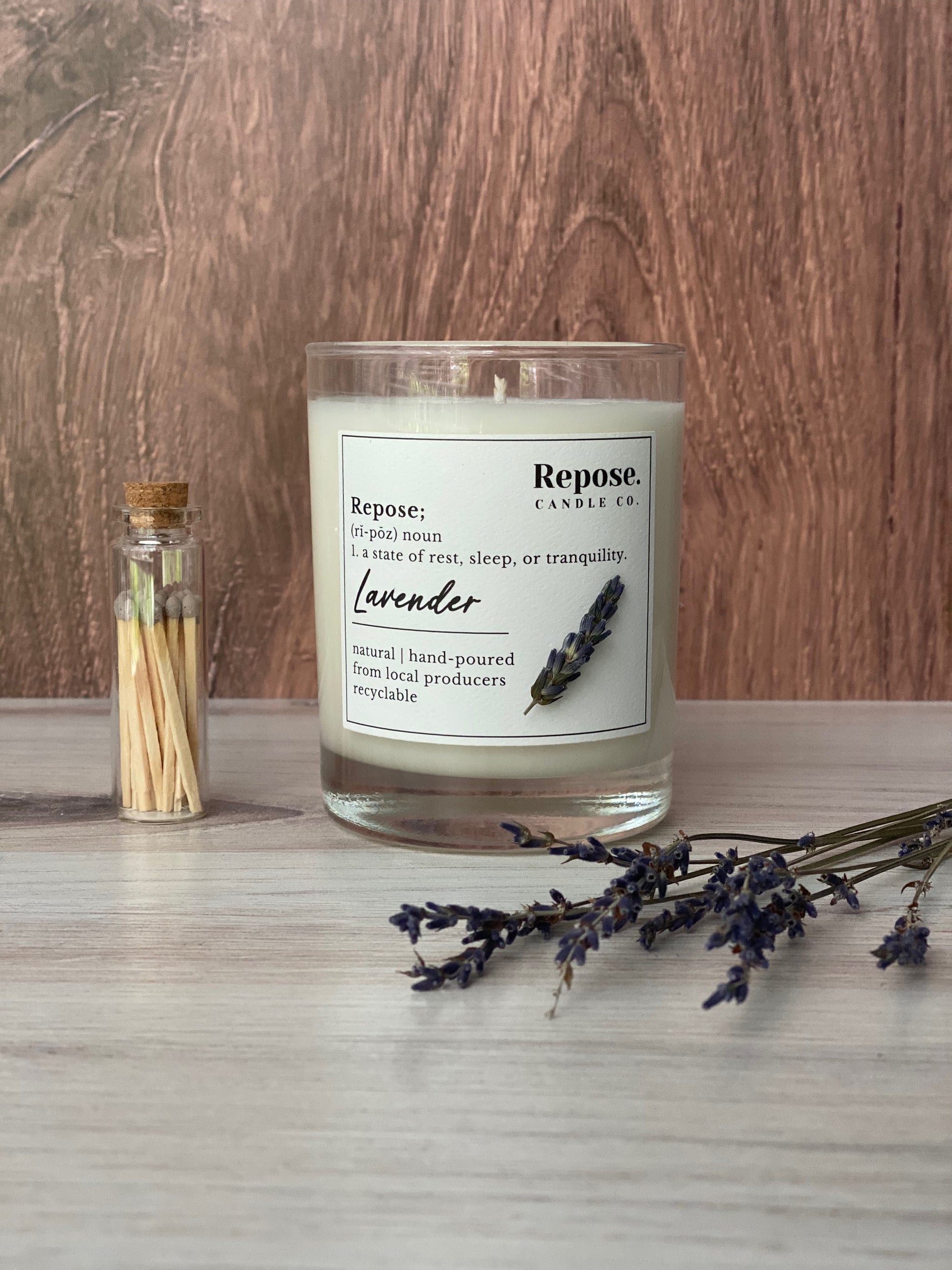 One 10.5 oz Lavender Candle.