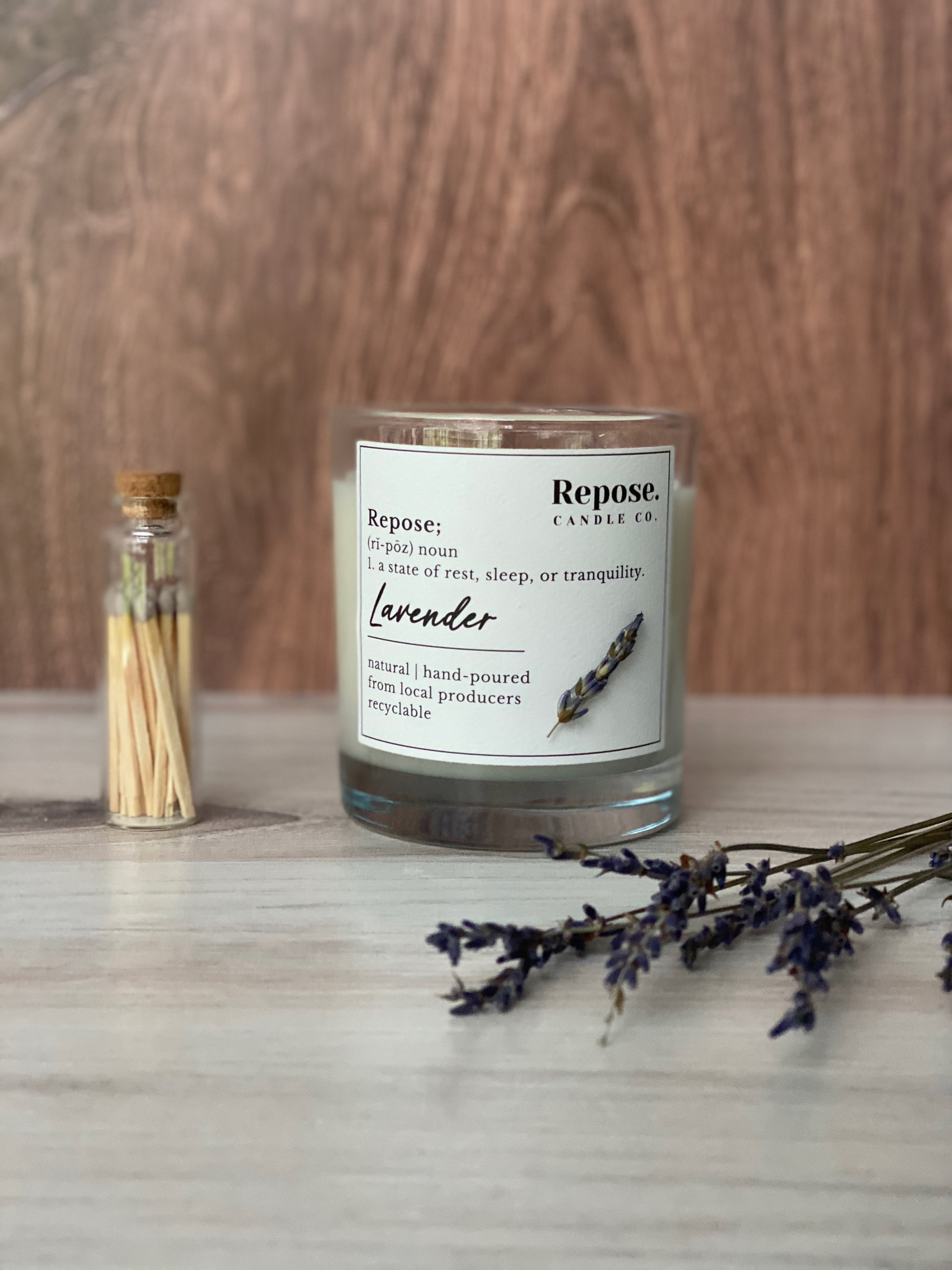 One 7.5 oz Lavender Candle.